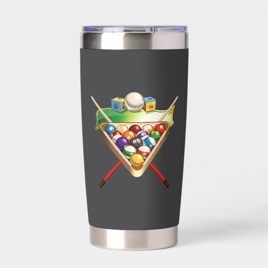 Billard-Insulbler Thermobecher (Vorderseite)