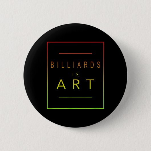 Billard - Ist Kunst - Billiard - ästhetischer Hock Button (Vorderseite)
