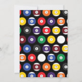 Billard Kindergeburtstag Party Sports Einladung (Rückseite)