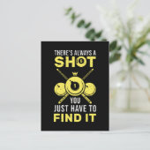 Billard King Funny 8 Ball Zitat Postkarte (Stehend Vorderseite)