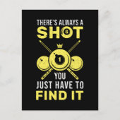 Billard King Funny 8 Ball Zitat Postkarte (Vorderseite)