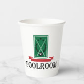 Billard Klassik 8 Ball Pappbecher (Vorderseite)