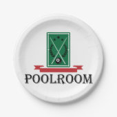 Billard Klassik 8 Ball Pappteller (Vorderseite)