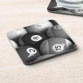 Billard-Korken-Untersetzer-Set Getränkeuntersetzer (Linke Seite)