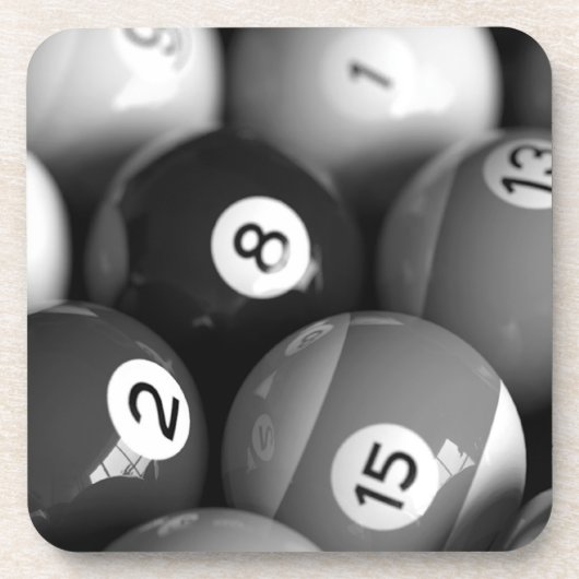 Billard-Korken-Untersetzer-Set Getränkeuntersetzer (Vorderseite)