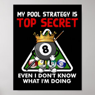 Billard Kunst für Männer Frauen Billard Billard Po Poster