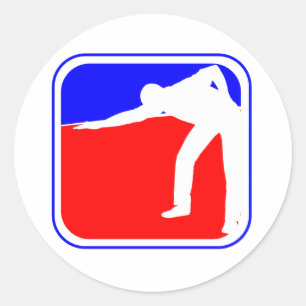 Billard-Liga-Logo Runder Aufkleber