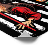 Billard Lover Retro American Flag Billiards 4. Poster (Ecke)