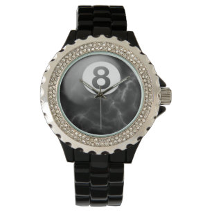 Billard-Marmor 8 Ball-Uhr Armbanduhr