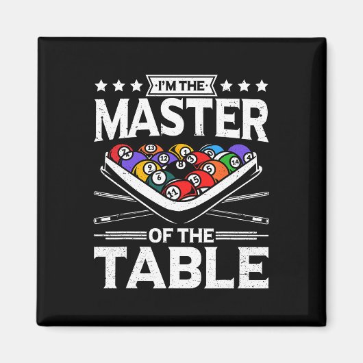 Billard Master der Tabelle 8 Ball Men Poo Magnet (Vorne)