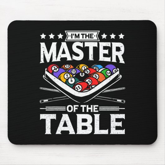 Billard Master der Tabelle 8 Ball Men Poo Mousepad (Vorne)