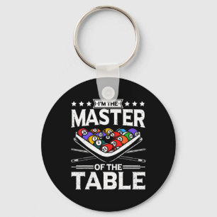 Billard Master der Tabelle 8 Ball Men Poo Schlüsselanhänger
