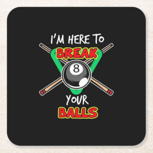 Billard mein Snooker hier, um Ihre Bälle zu durchb Rechteckiger Pappuntersetzer