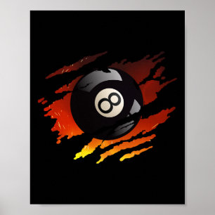 Billard Men 8 Ball Pool Pool League Snooker Eign Poster