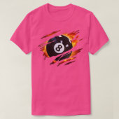 Billard Men 8 Ball Pool Pool League T-Shirt (Design vorne)