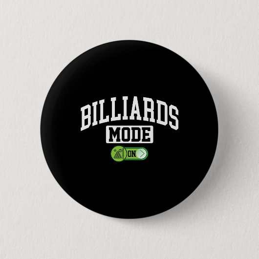 Billard-Modus on - Funny Billiard Billiard Pool Pl Button (Vorderseite)