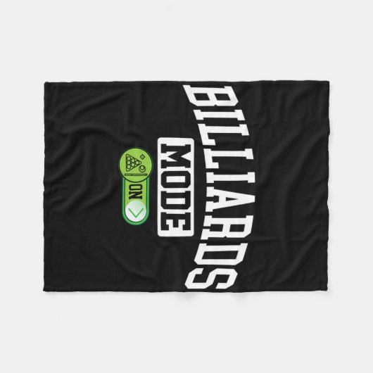 Billard-Modus on - Funny Billiard Billiard Pool Pl Fleecedecke (Vorderseite (Horizontal))