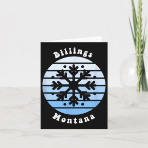 Billard Montana Schneeflocken Weihnachten Karte