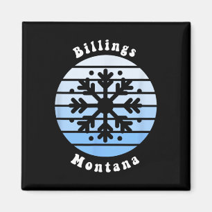 Billard Montana Schneeflocken Weihnachten Magnet