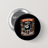Billard Nine Ball Pool Lasse dieses Party Rolli Button (Vorne & Hinten)