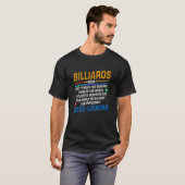 Billard Noun Definition Billiard Player Pool Sn T-Shirt (Vorne ganz)