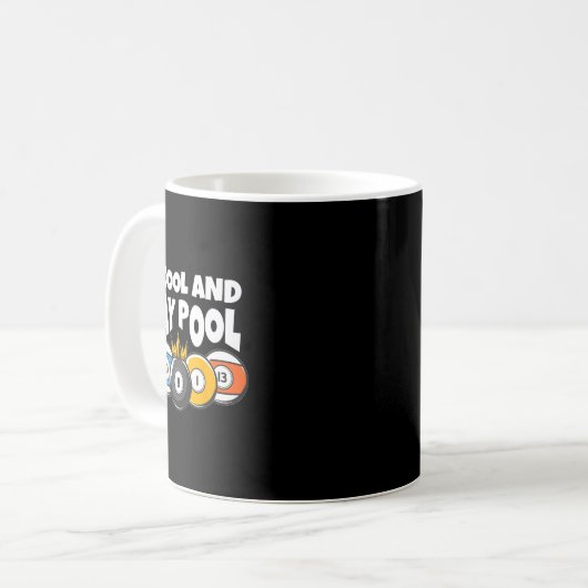 Billard oder Billard Cool Play Pool Funny Pool Kaffeetasse (Vorderseite Links)