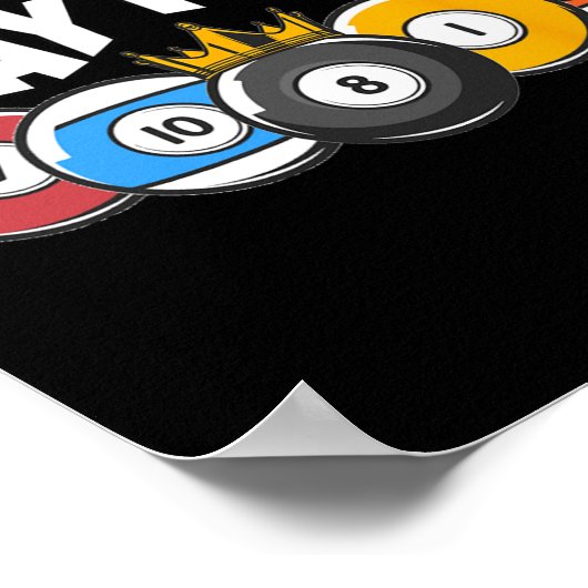 Billard oder Billard Cool Play Pool Funny Pool Poster (Ecke)