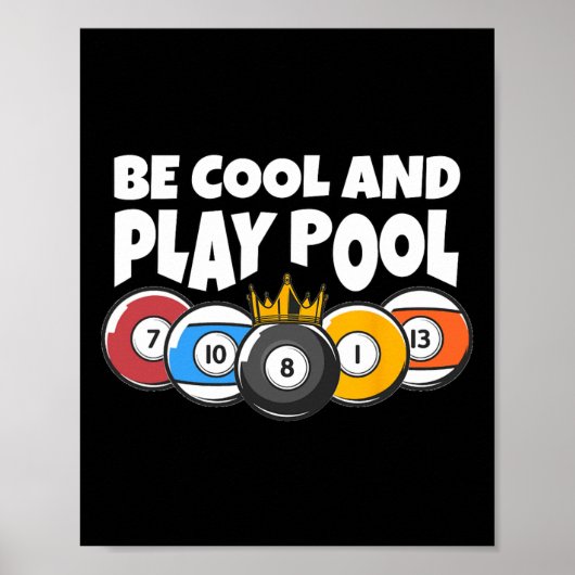 Billard oder Billard Cool Play Pool Funny Pool Poster (Vorne)
