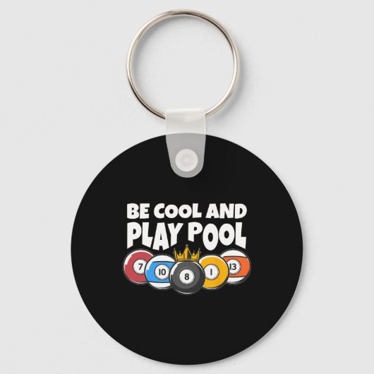 Billard oder Billard Cool Play Pool Funny Pool Schlüsselanhänger (Vorderseite)