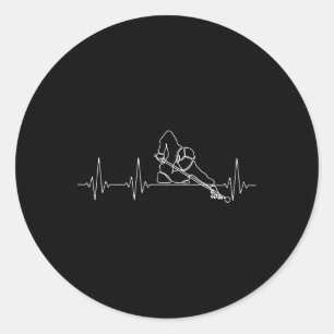 Billard oder Billard Heartbeat Billiard Runder Aufkleber