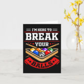 Billard-Outfit für Billardspieler Karte (Gelbe Blume)