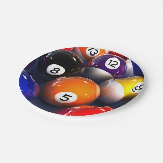 Billard-PapierTeller Pappteller (Schrägansicht)