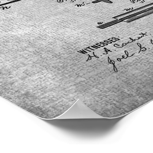 Billard-Patent für Billard-Zimmer Poster (Ecke)