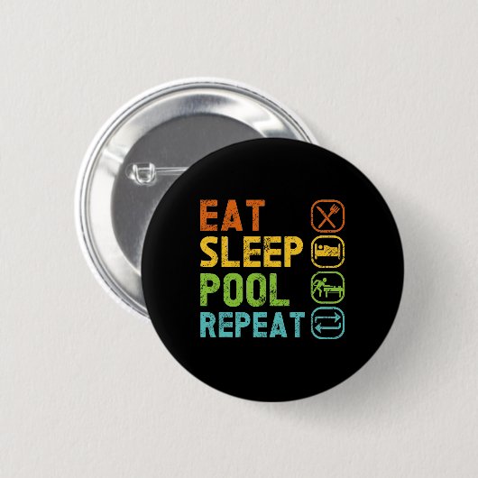 Billard Player aß Sleep Pool Wiederholung Pool Sno Button (Vorne & Hinten)