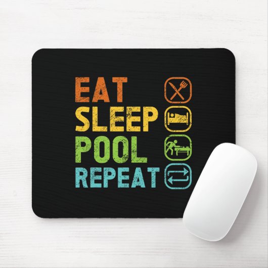 Billard Player aß Sleep Pool Wiederholung Pool Sno Mousepad (Mit Mouse)