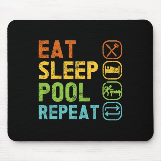 Billard Player aß Sleep Pool Wiederholung Pool Sno Mousepad (Vorne)