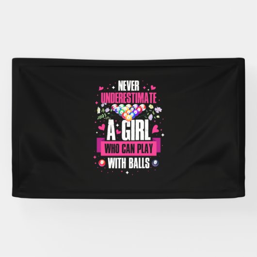 Billard Player Dieses Mädchen kann Billard Billard Banner (Horizontal)