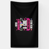 Billard Player Dieses Mädchen kann Billard Billard Banner (Vertikal)