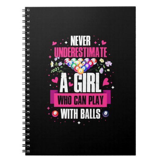 Billard Player Dieses Mädchen kann Billard Billard Notizblock (Vorderseite)