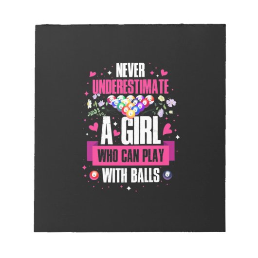 Billard Player Dieses Mädchen kann Billard Billard Notizblock (Vorderseite)