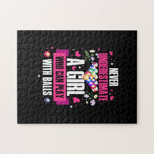 Billard Player Dieses Mädchen kann Billard Billard Puzzle (Horizontal)