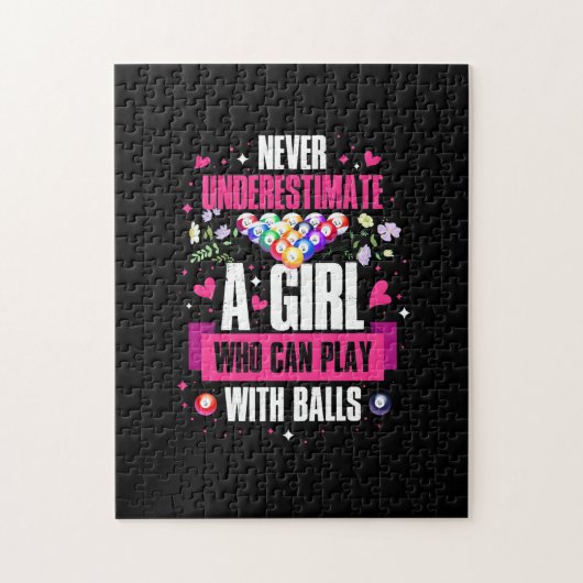 Billard Player Dieses Mädchen kann Billard Billard Puzzle (Vertikal)