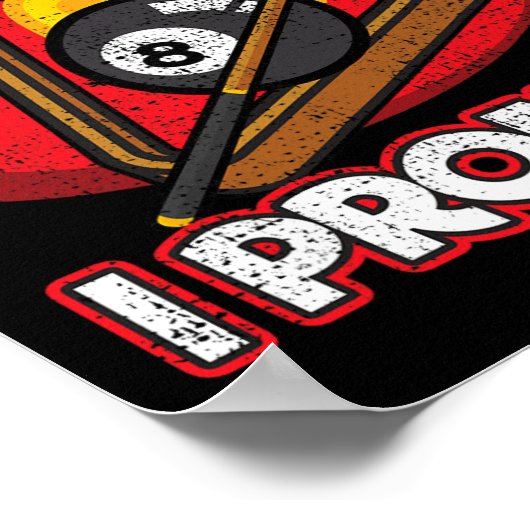 Billard Player nur der Tipp Versprechen Magic Shot Poster (Ecke)