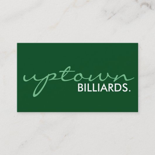 Billard plus Lage. (Farbanpassbar) Visitenkarte (Vorderseite)