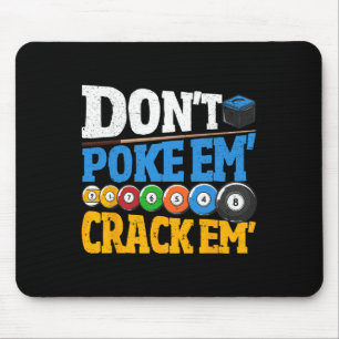 Billard poke sie nicht 8 Ball Men Poo Mousepad