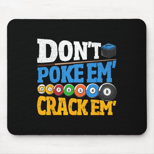 Billard poke sie nicht 8 Ball Men Poo Mousepad (Vorne)