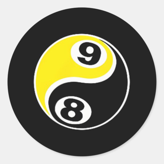 Billard Pool 8 Ball 9 Ball Skull Runder Aufkleber (Vorderseite)