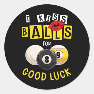 Billard Pool 8 Ball Snooker Female Billiard Spiele Runder Aufkleber