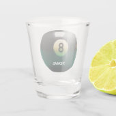 Billard Pool Aight Ball Personalisiert Shot Glass Schnapsglas (Rückseite)
