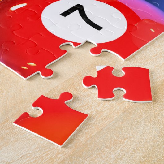 Billard-Pool-Ball-Foto-Puzzlespiel Puzzle (Seite)